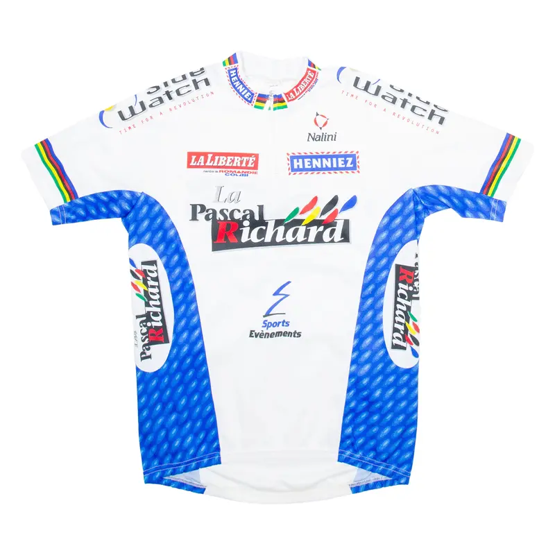 Cycling Mens Jersey White 1/4 Zip Xl 1