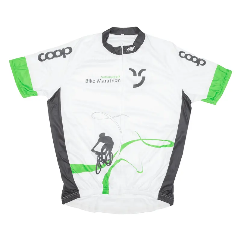 Cycling Shirt Full-Zip Mens Jersey White 2Xl 1
