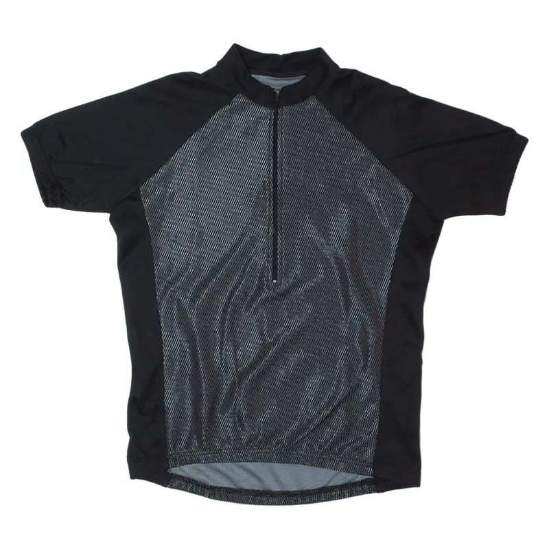 Cycling Shirt Mens Jersey Black 1/2 Zip M 1