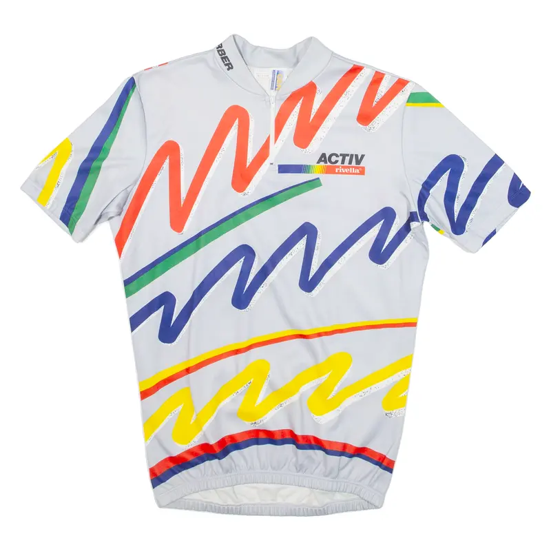 Cycling Shirt Mens Jersey Grey 1/4 Zip M 1