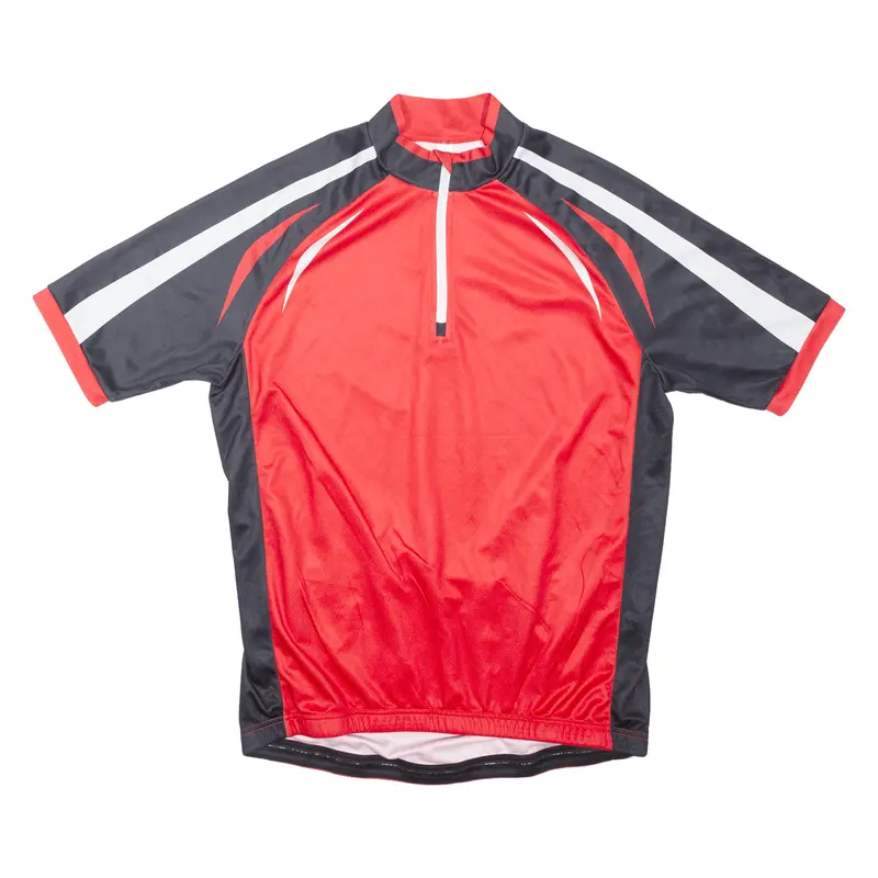 Cycling Shirt Mens Jersey Red 1/4 Zip S 1