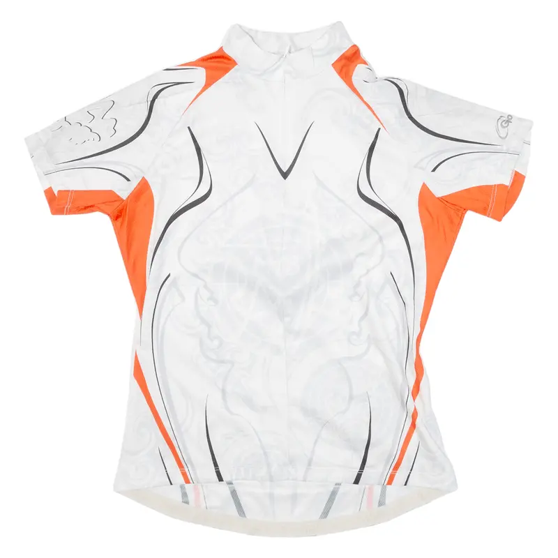 Cycling Shirt Womens Jersey White 1/2 Zip S 1