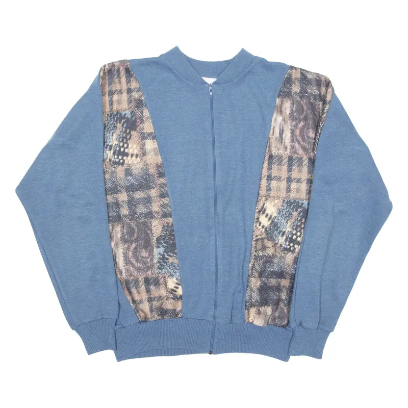 Damart Full Zip Mens Sweatshirt Blue L 1