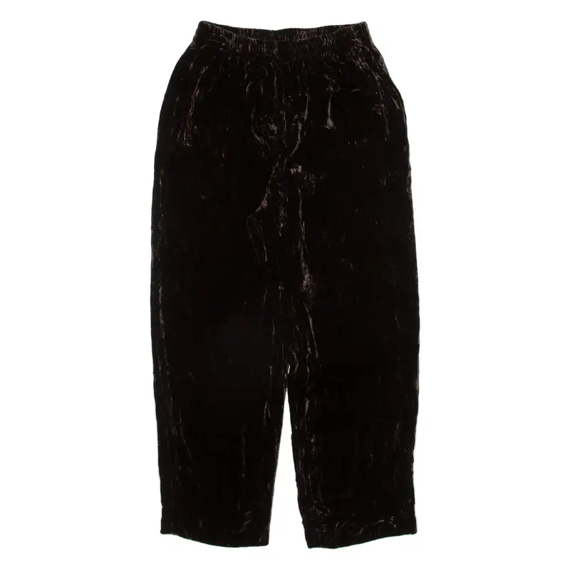 Dana Buchman Womens Velvet Trousers Brown Relaxed Straight Silk W23 L24 1