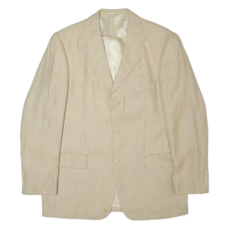 Daniel Hechter Mens Blazer Jacket Beige Wool 90S M 1