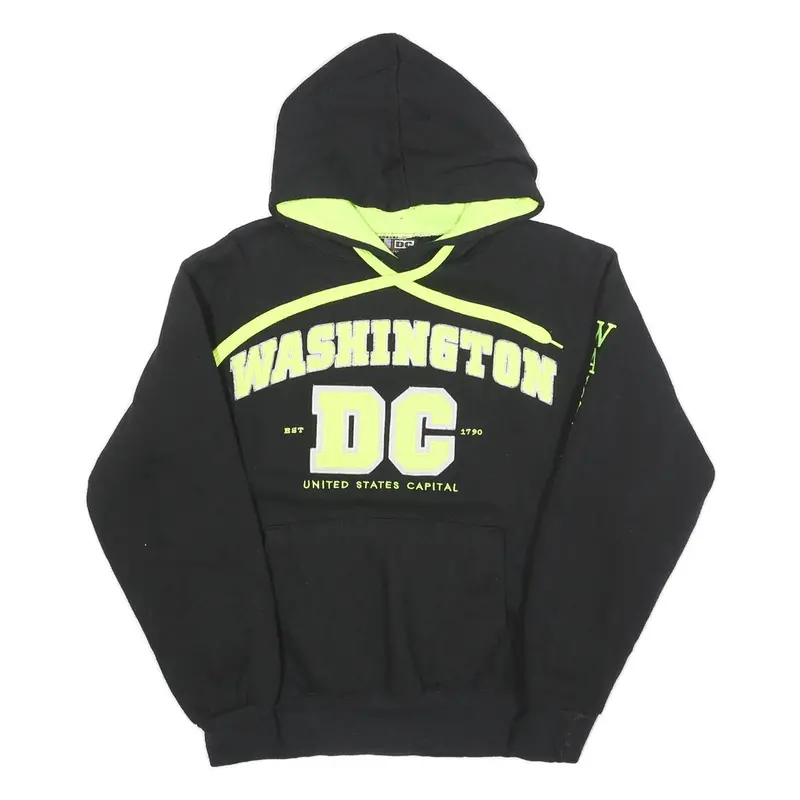 Dc Mens Black Hoodie S Washington Dc Cotton Blend Pullover Hooded Sweatshirt 1