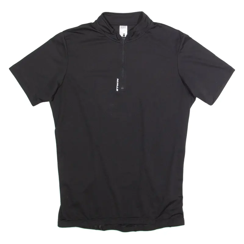 Decathlon Cycling Mens Jersey Black 1/4 Zip L 1