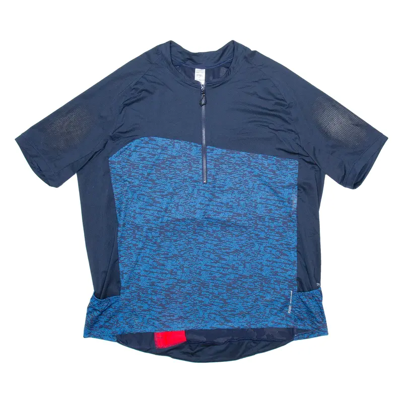 Decathlon Cycling Mens Jersey Blue 1/2 Zip 2Xl 1