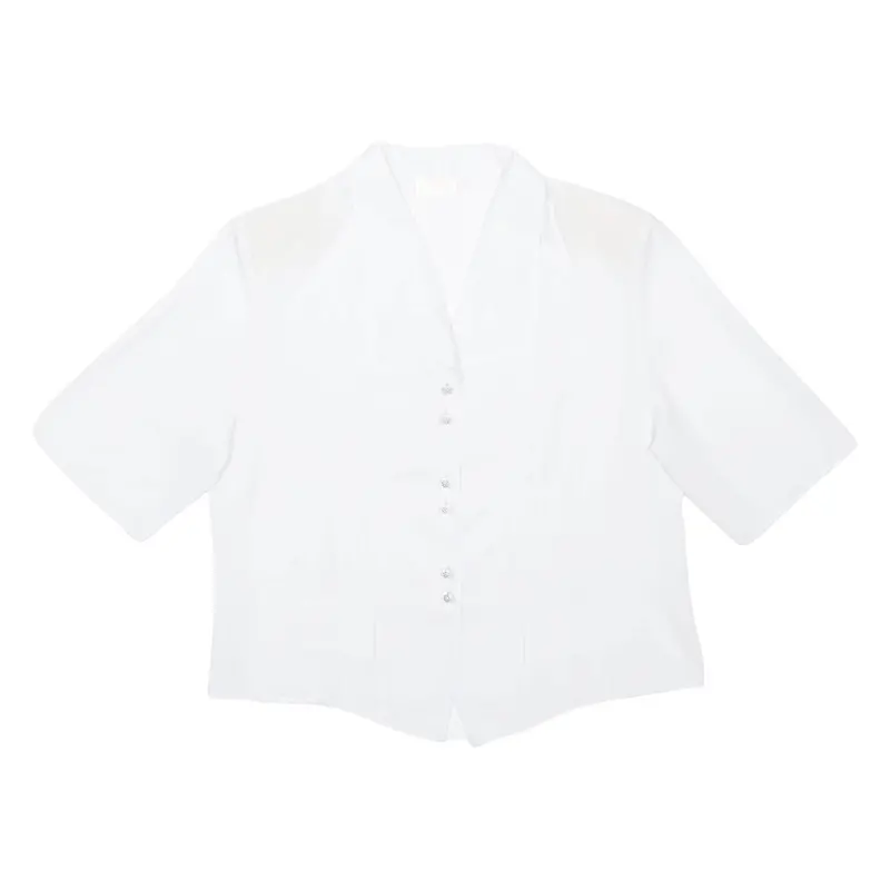 Degris Womens Plain Shirt White M 1
