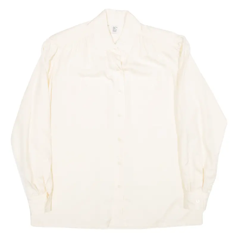 Del Mod Mens Plain Shirt Yellow Long Sleeve Xl 1