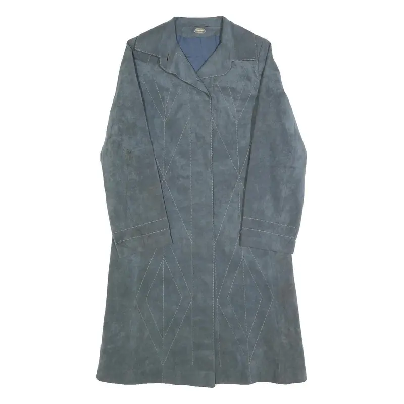 Delher Albers Womens Blue Jacket S Polyester Plain Button Closure Stylish 1