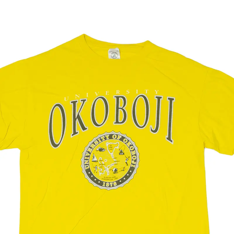 Delta Okoboji University Mens T-Shirt Yellow Usa L 2