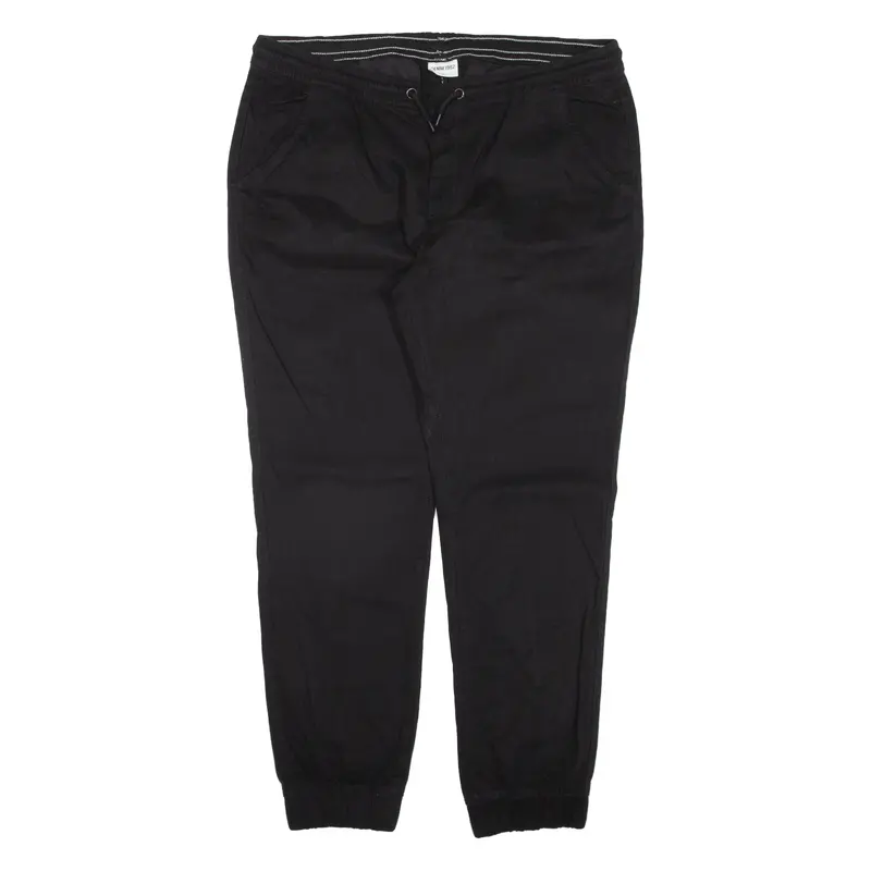 Denim 1982 Mens Trousers Black Regular Tapered W37 L29 1