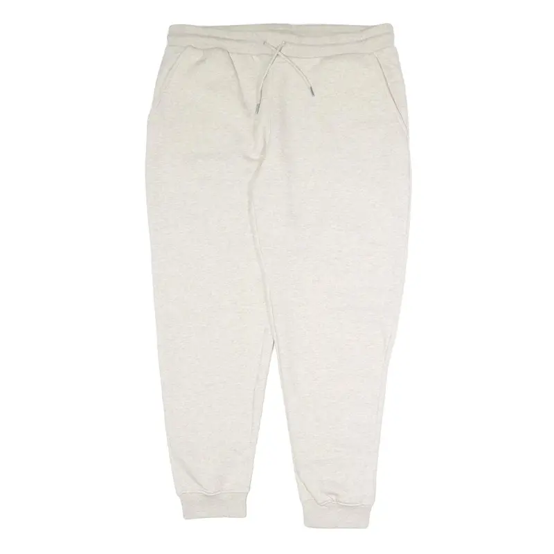 Design By M-17 Womens Joggers Cream L W36 L29 Cotton Blend Regular Tapered Fit 1