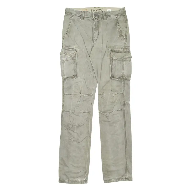 Desigual Mens Trousers Grey Regular Straight W28 L35 1