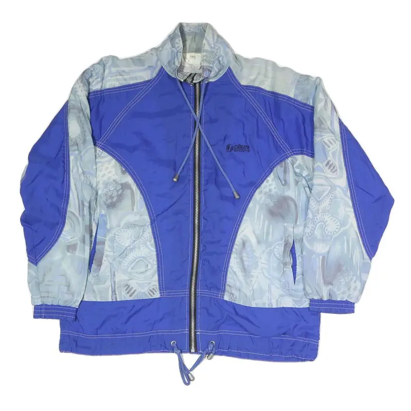 Desse Sports Mens Blue & Pale Abstract Pattern Track Jacket S Polyester Blend 1