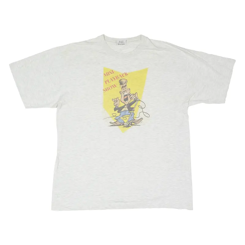 Detto Fatto Singer Mens T-Shirt Grey L 1
