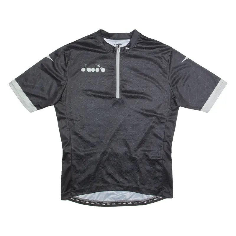 Diadora Cycling Mens Jersey Black 1/4 Zip 2Xl 1