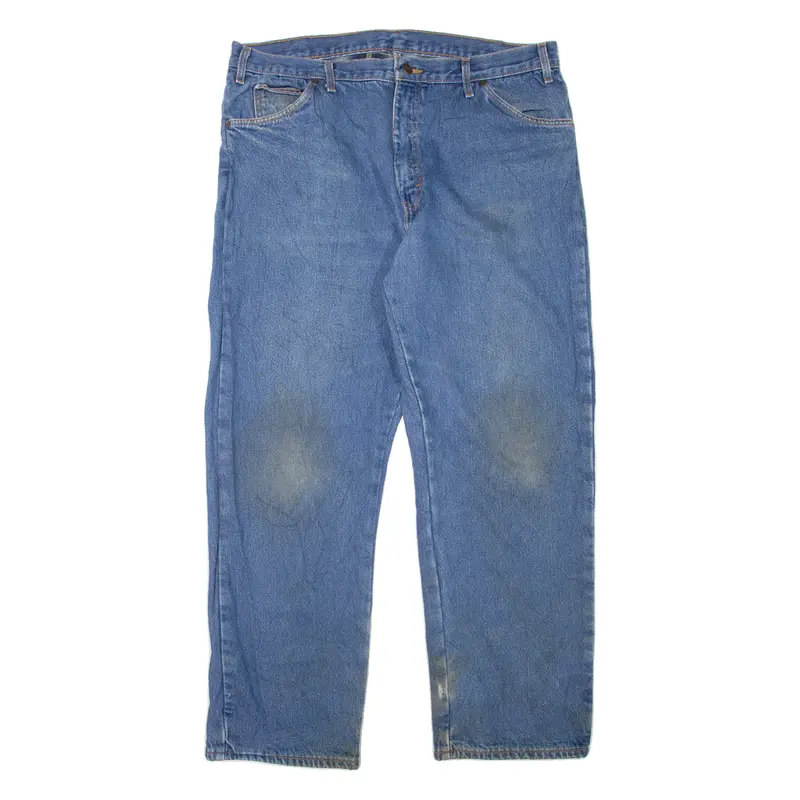 Dickies Blanket Lined Workwear Mens Jeans Blue Relaxed Straight W38 L30 1
