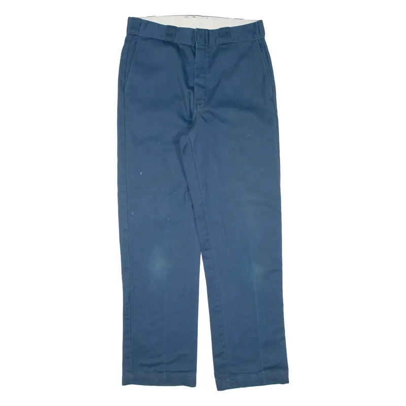Dickies Blanket Lined Workwear Mens Trousers Blue Regular Straight W30 L30 1