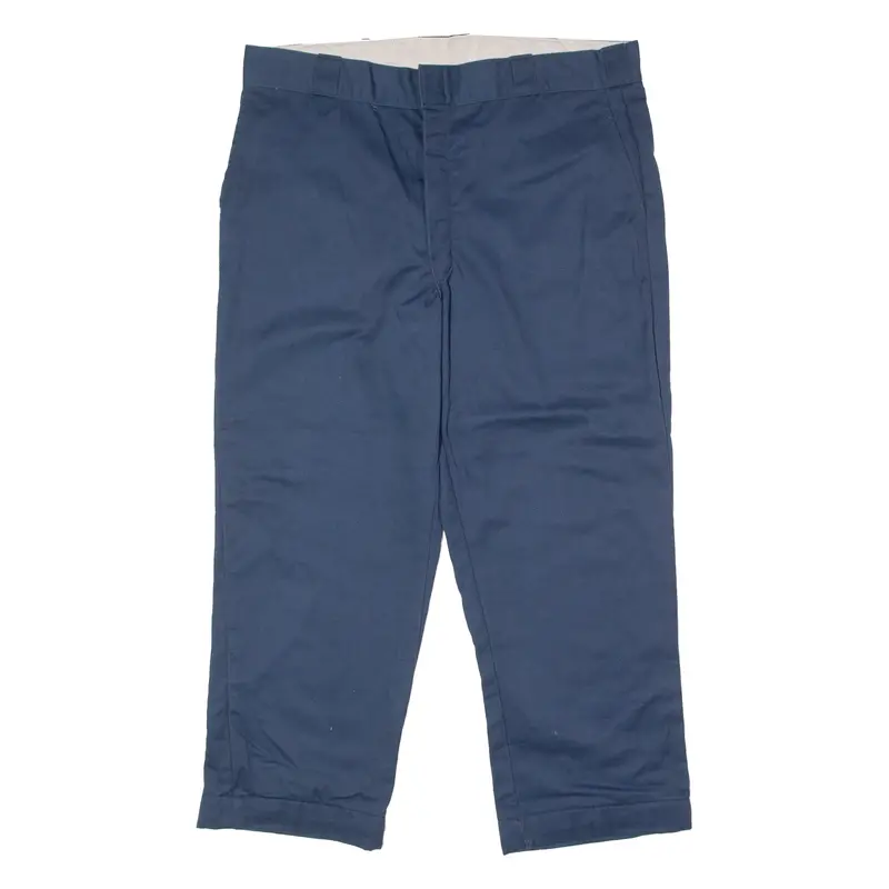 Dickies Blanket Lined Workwear Mens Twill Trousers Blue Regular Straight W38 L28 1