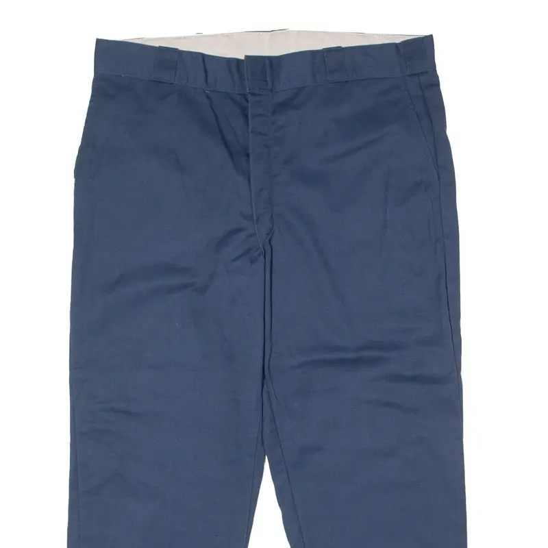 Dickies Blanket Lined Workwear Mens Twill Trousers Blue Regular Straight W38 L28 2