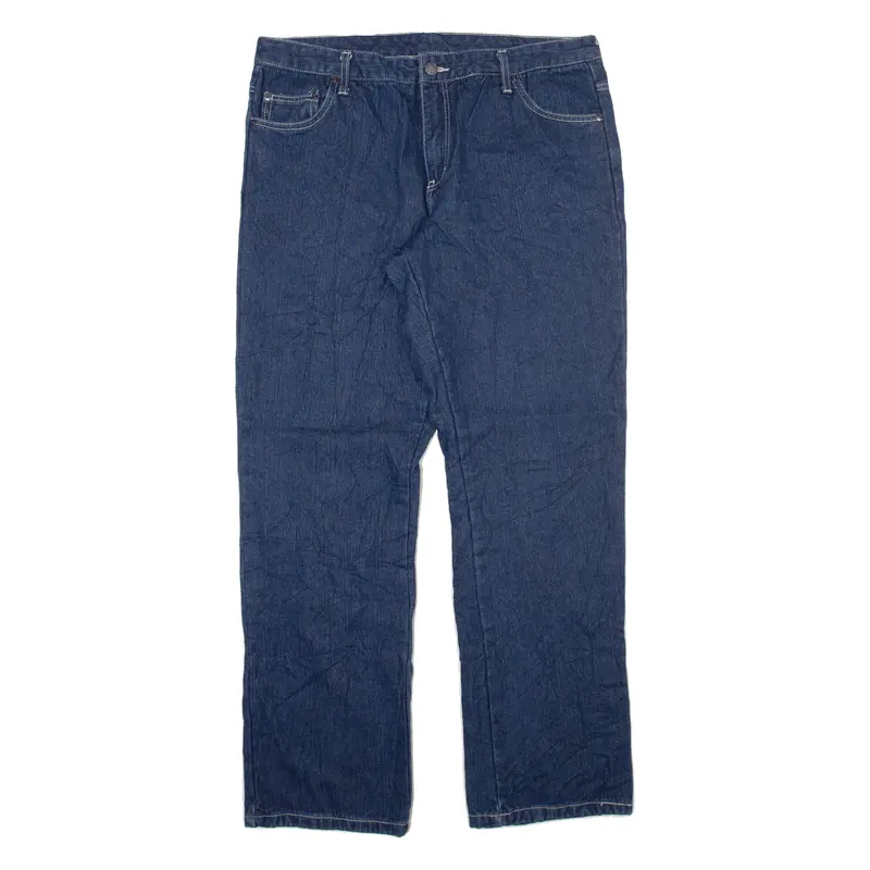 Dickies Blanket Lined Workwear Womens Jeans Blue Relaxed Straight W35 L31 1