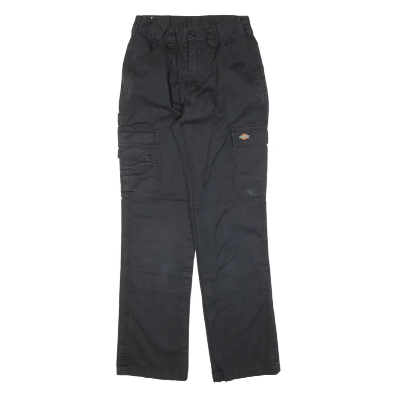 Dickies Cargo Double-Knee Workwear Womens Trousers Black Straight W25 L29 1