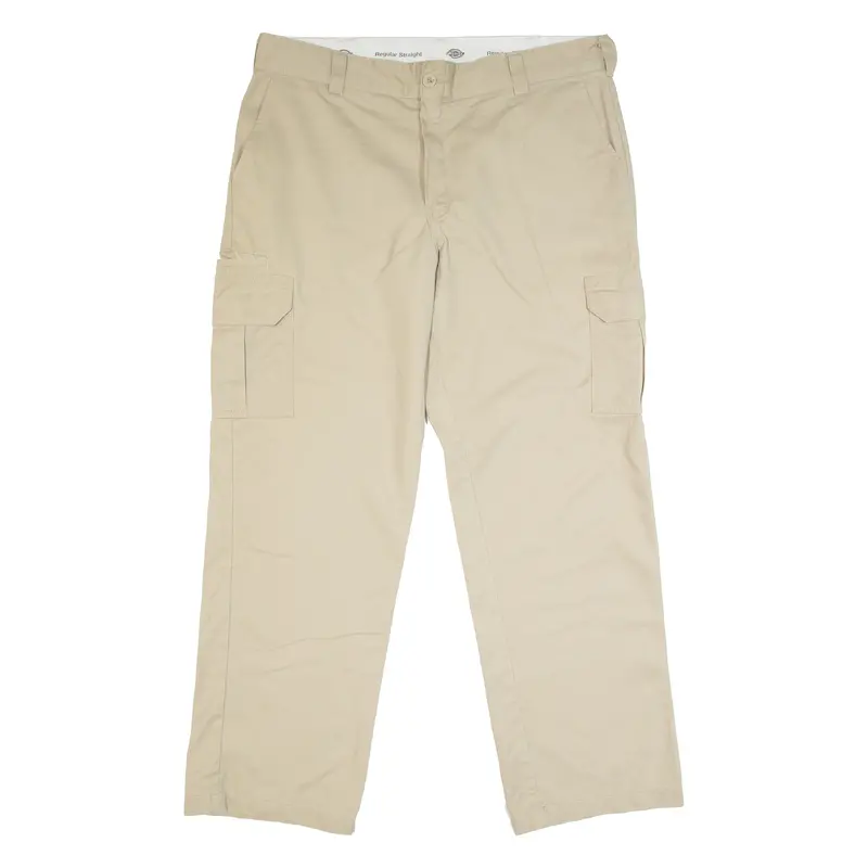 Dickies Cargo Style Workwear Mens Trousers Beige Regular Straight W38 L31 1