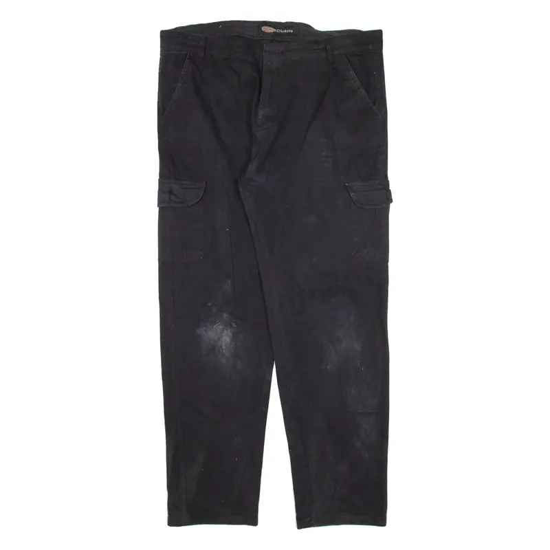 Dickies Cargo Workwear Womens Trousers Black Relaxed Tapered W36 L29 1
