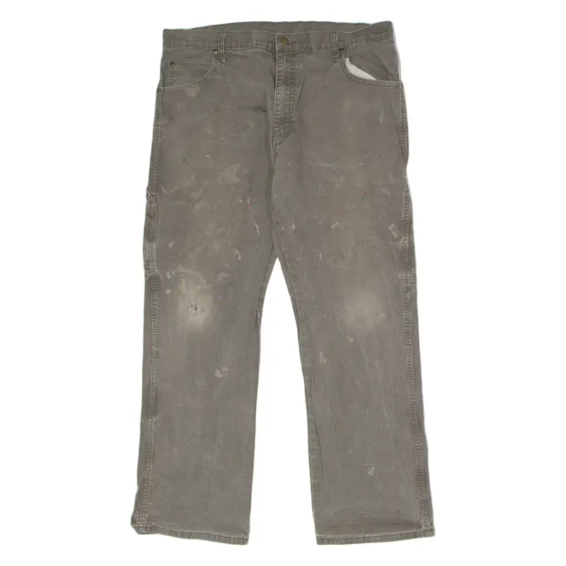 Dickies Carpenter Mens Jeans Grey Regular Straight Stone Wash W36 L30 1