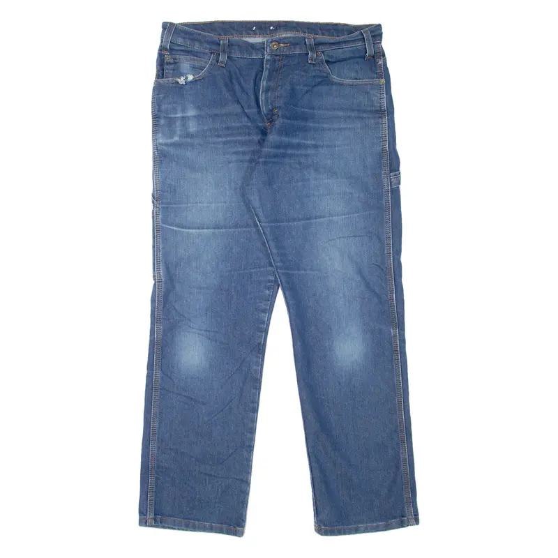 Dickies Carpenter Workwear Mens Jeans Blue Regular Straight W32 L30 1