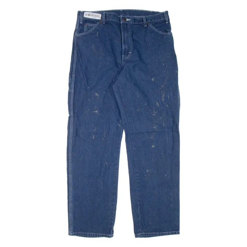 Dickies Carpenter Workwear Mens Jeans Blue Relaxed Straight W36 L32 1