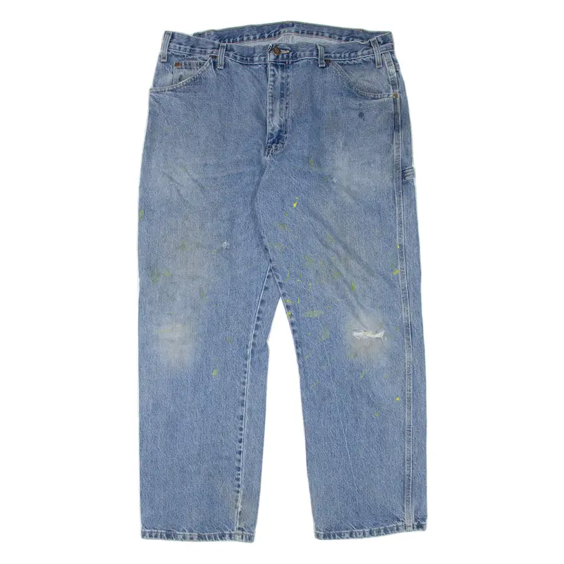 Dickies Carpenter Workwear Mens Jeans Blue Relaxed Straight W38 L30 1