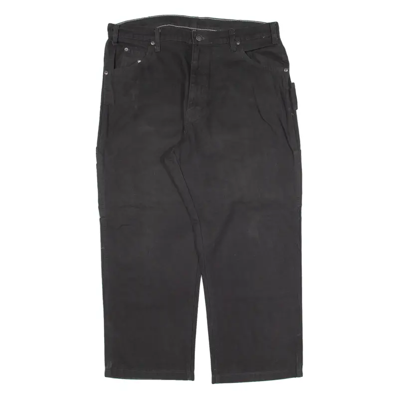 Dickies Carpenter Workwear Mens Trousers Black Relaxed Straight W38 L26 1