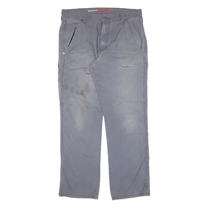 Dickies Carpenter Workwear Mens Trousers Blue Regular Straight W34 L30 1