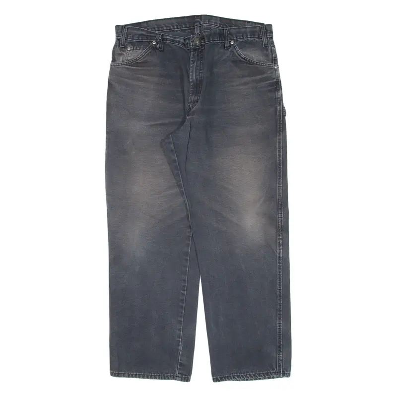 Dickies Carpenter Workwear Mens Trousers Blue Relaxed Straight W37 L29 1
