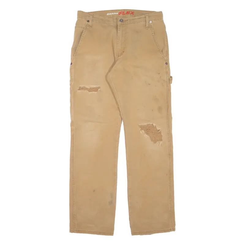 Dickies Carpenter Workwear Mens Trousers Brown Regular Straight W30 L30 1