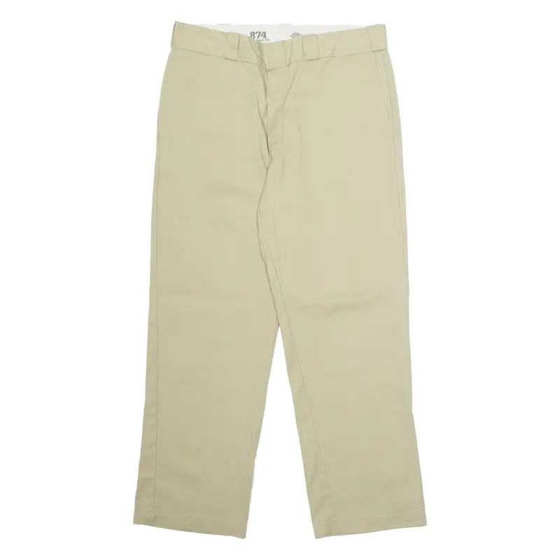 Dickies Chino Workwear 874 Mens Trousers Beige Regular Straight W32 L28 1