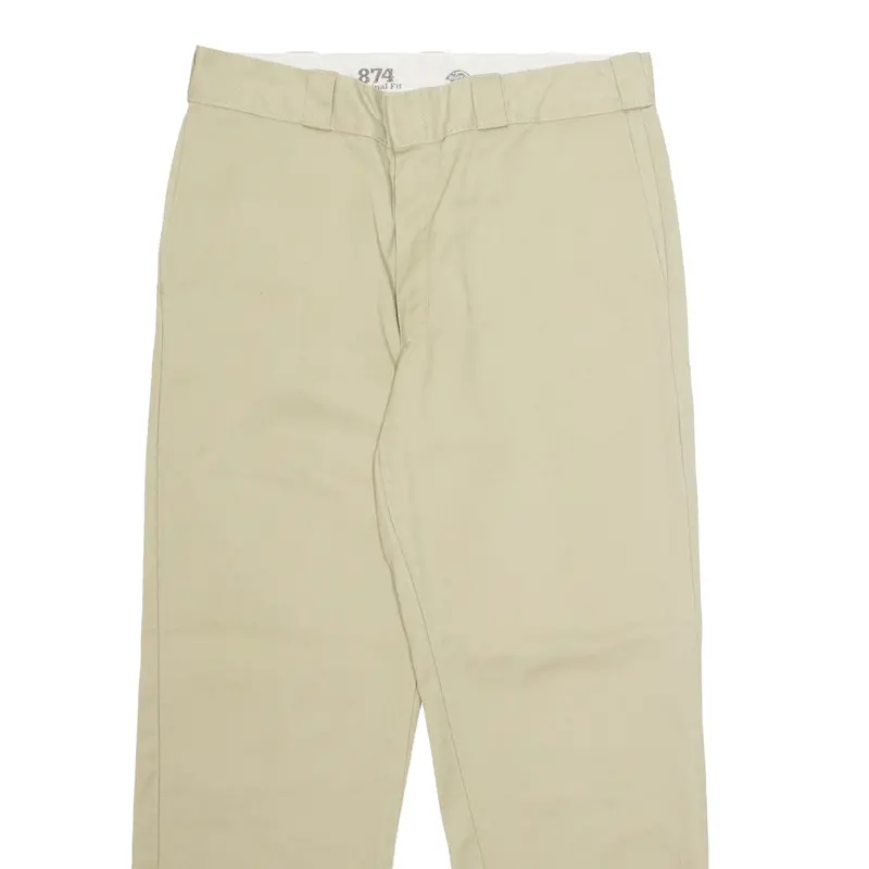 Dickies Chino Workwear 874 Mens Trousers Beige Regular Straight W32 L28 2