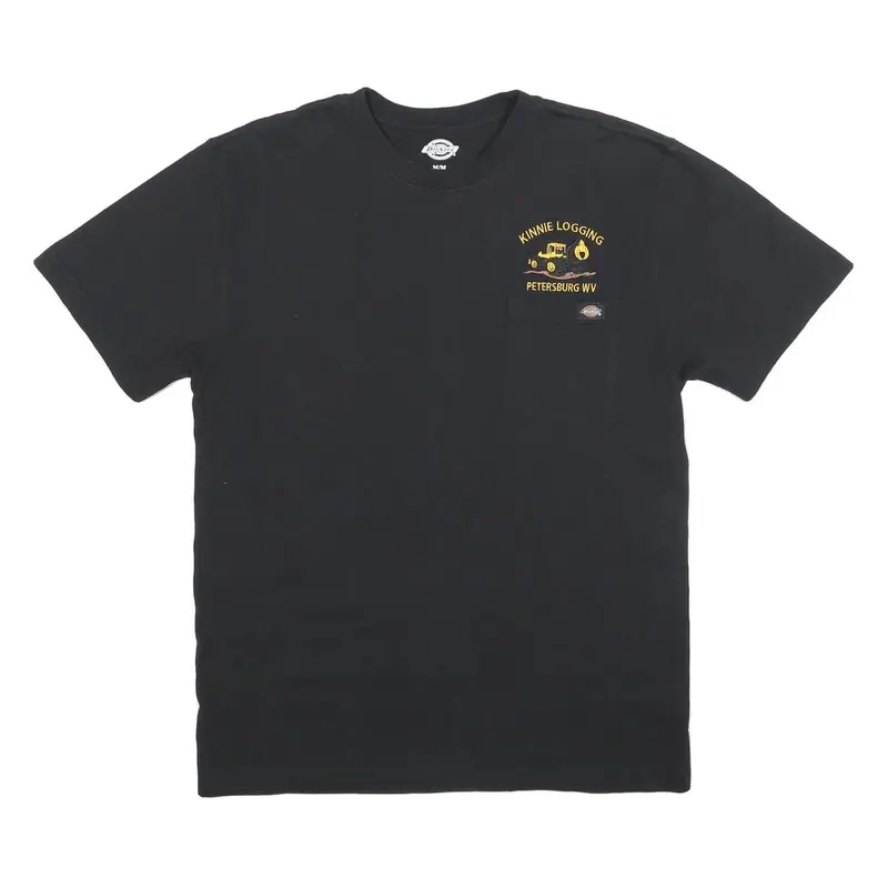 Dickies Mens Black Kinnie Logging Pocket T-Shirt M Short Sleeve Crew Neck 1