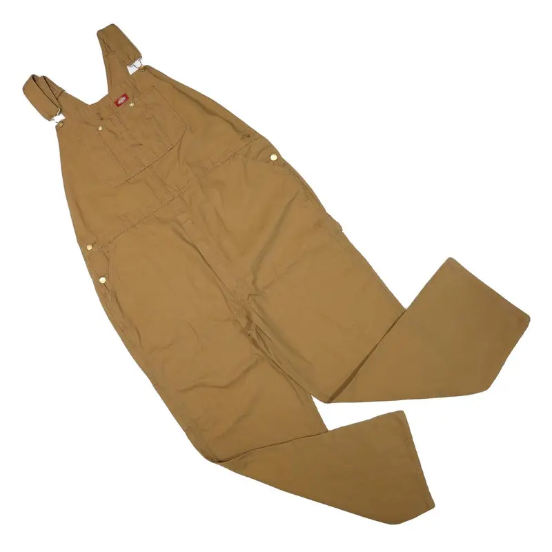 Dickies Mens Brown Cotton Blend Dungarees Regular Fit Workwear 2Xl W44 L32 1