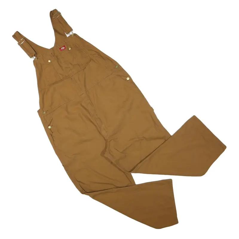 Dickies Mens Brown Relaxed Dungarees Cotton Blend 2Xl W46 L30 Workwear 1