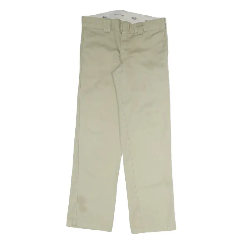 Dickies Mens Cotton Blend Beige Regular Straight Trousers W32 L30 Workwear 1
