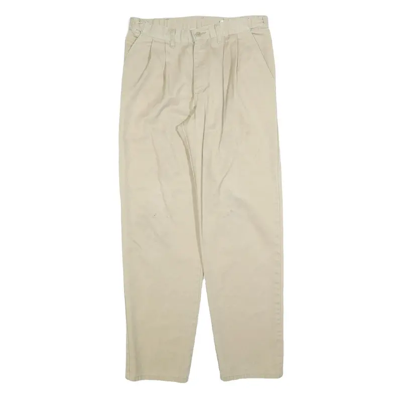 Dickies Mens Cotton Blend Beige Relaxed Straight Trousers W30 L30 Workwear 1