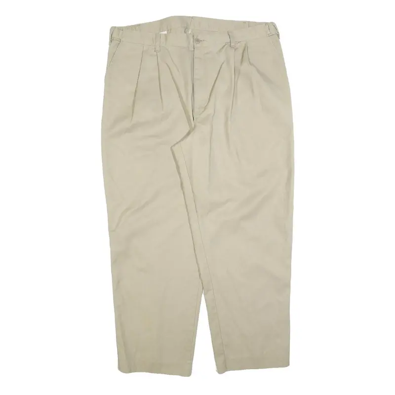 Dickies Mens Cotton Blend Beige Relaxed Straight Trousers W38 L28 Casual 1