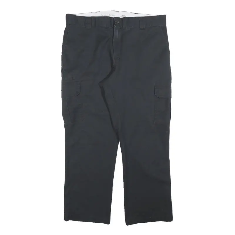 Dickies Mens Cotton Blend Black Regular Straight Trousers W38 L30 Workwear 1