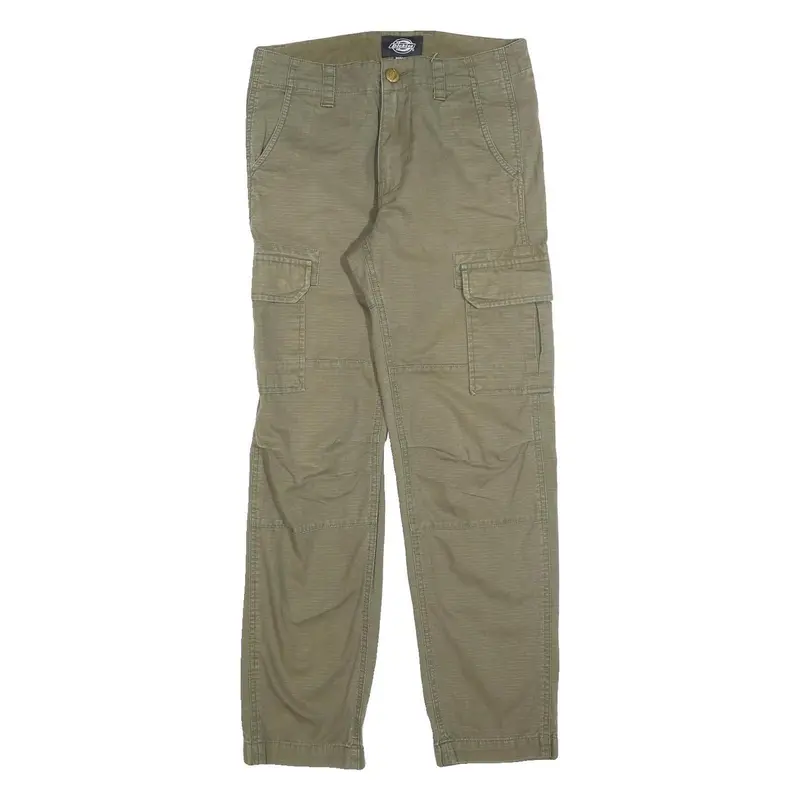 Dickies Mens Cotton Blend Green Regular Straight Trousers W28 L30 Workwear 1