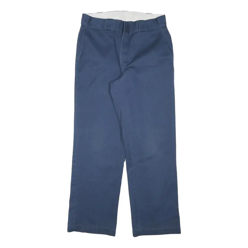 Dickies Mens Cotton Blend Navy Regular Straight Trousers W30 L28 Workwear 1