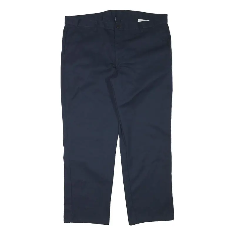 Dickies Mens Cotton Blend Navy Regular Straight Trousers W40 L30 Workwear 1